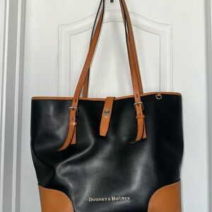 Dooney & Bourke Black and Tan Women's Tote Bag